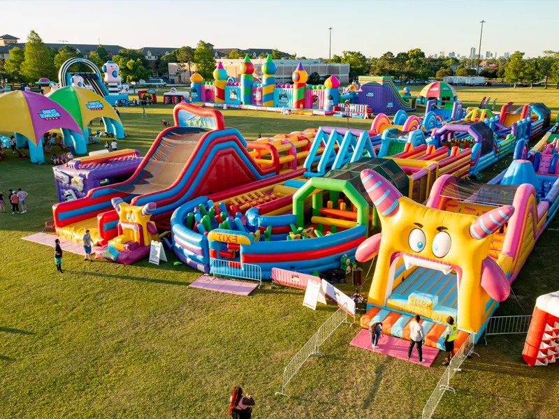 Jaké jsou materiály plachty pro nafukovací hrady?