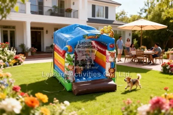 Mini Inflatable Bouncy Castle Jungle With Roof