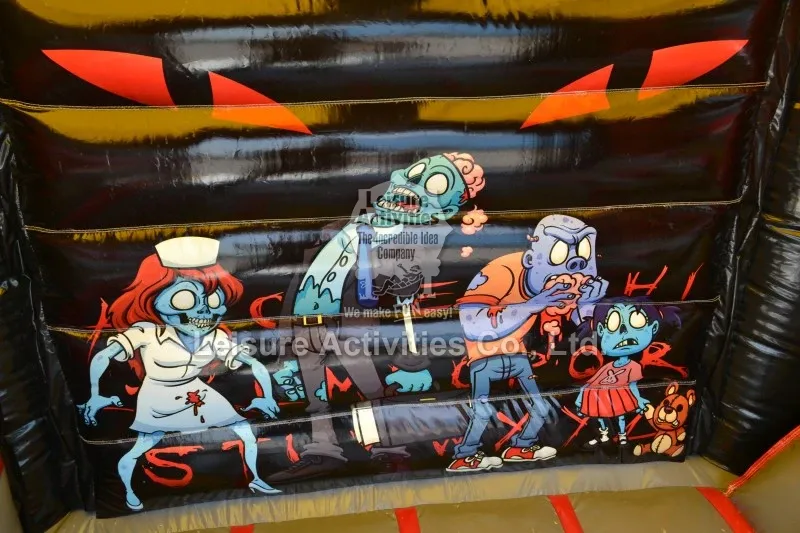 Small Inflatable Multiplay Bouncy Castles Haunted With Slide Small Inflatable Multiplay Bouncy Castles Haunted With Slide