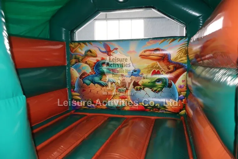 Small Inflatable Multiplay Bouncy Castles T Rex With Slide Small Inflatable Multiplay Bouncy Castles T Rex With Slide
